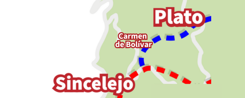 Ruta Plato, Carmen de Bolívar y Sincelejo